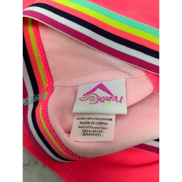 Kanu Surf Girl's 10 Tanya UPF 50+ Hot Pink Beach Sport Bikini Swimsuit G25-25 - Picture 9 of 12